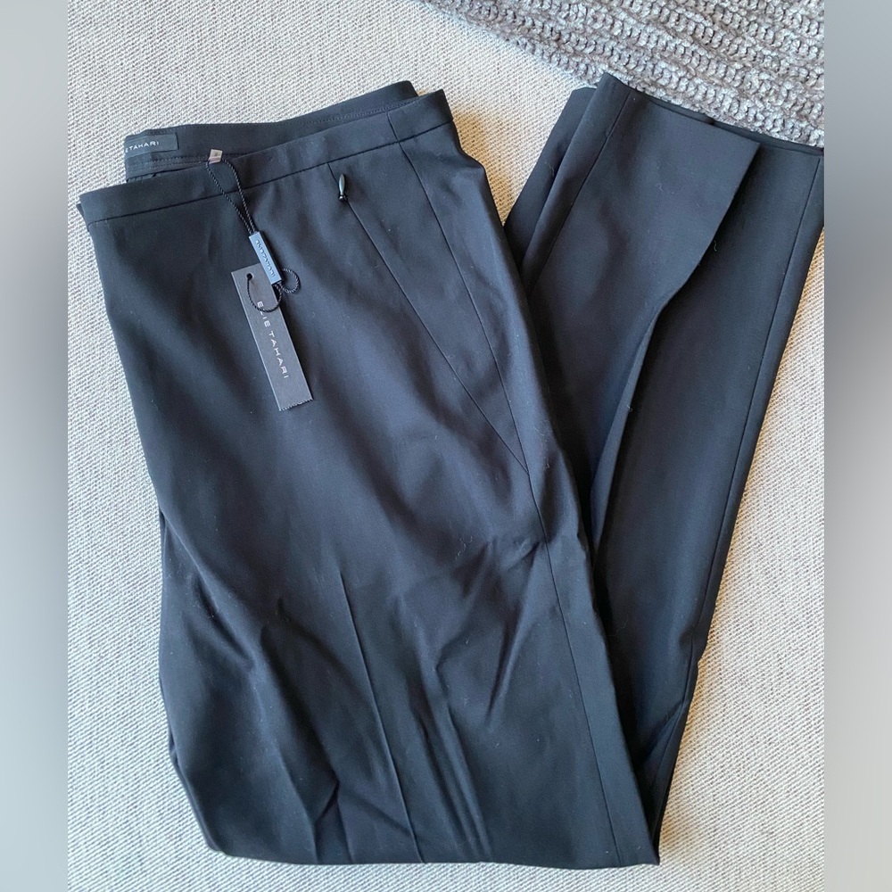 Elie Tahari Wool Ankle Pant - Black | Size 16